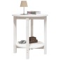 vidaXL Mesa de centro de madera maciza de pino blanco Ø55x60 cm vidaXL Mesa de centro de madera maciza de pino blanco Ø55x60 cm