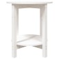 vidaXL Mesa de centro de madera maciza de pino blanco Ø55x60 cm vidaXL Mesa de centro de madera maciza de pino blanco Ø55x60 cm