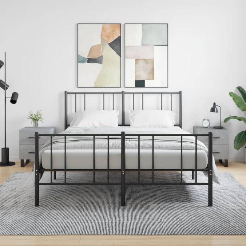 vidaXL Mesita noche 2 uds madera ingeniería gris hormigón 40x35x47,5cm vidaXL Mesita noche 2 uds madera ingeniería gris hormigón 40x35x47,5cm