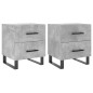 vidaXL Mesita noche 2 uds madera ingeniería gris hormigón 40x35x47,5cm vidaXL Mesita noche 2 uds madera ingeniería gris hormigón 40x35x47,5cm
