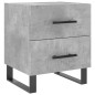 vidaXL Mesita noche 2 uds madera ingeniería gris hormigón 40x35x47,5cm vidaXL Mesita noche 2 uds madera ingeniería gris hormigón 40x35x47,5cm