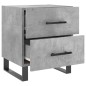 vidaXL Mesita noche 2 uds madera ingeniería gris hormigón 40x35x47,5cm vidaXL Mesita noche 2 uds madera ingeniería gris hormigón 40x35x47,5cm