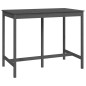 vidaXL Mesa alta de bar de madera maciza de pino gris 140x80x110 cm vidaXL Mesa alta de bar de madera maciza de pino gris 140x80x110 cm