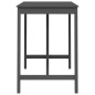 vidaXL Mesa alta de bar de madera maciza de pino gris 140x80x110 cm vidaXL Mesa alta de bar de madera maciza de pino gris 140x80x110 cm