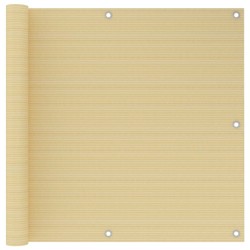 vidaXL Toldo para balcón HDPE beige 90x300 cm 