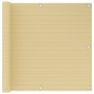 vidaXL Toldo para balcón HDPE beige 90x300 cm 