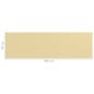 vidaXL Toldo para balcón HDPE beige 90x300 cm 