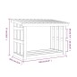 vidaXL Leñero de madera maciza de pino gris 108x64,5x77 cm vidaXL Leñero de madera maciza de pino gris 108x64,5x77 cm