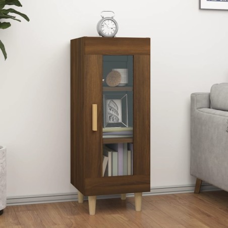 vidaXL Aparador madera de ingeniería marrón roble 34,5x34x90 cm