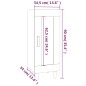 vidaXL Aparador madera de ingeniería marrón roble 34,5x34x90 cm vidaXL Aparador madera de ingeniería marrón roble 34,5x34x90 cm