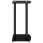 vidaXL Soportes de altavoces 2 uds vidrio templado negro 3 pilares vidaXL Soportes de altavoces 2 uds vidrio templado negro 3 pilares