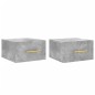 vidaXL Mesitas de noche de pared 2 uds color gris hormigón 35x35x20 cm vidaXL Mesitas de noche de pared 2 uds color gris hormigón 35x35x20 cm