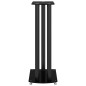 vidaXL Soportes de altavoces 2 uds vidrio templado negro 3 pilares vidaXL Soportes de altavoces 2 uds vidrio templado negro 3 pilares