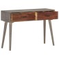 vidaXL Mesa consola de madera maciza de mango gris 110x35x75 cm vidaXL Mesa consola de madera maciza de mango gris 110x35x75 cm