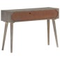 vidaXL Mesa consola de madera maciza de mango gris 110x35x75 cm vidaXL Mesa consola de madera maciza de mango gris 110x35x75 cm