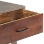 vidaXL Mesa consola de madera maciza de mango gris 110x35x75 cm vidaXL Mesa consola de madera maciza de mango gris 110x35x75 cm