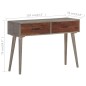 vidaXL Mesa consola de madera maciza de mango gris 110x35x75 cm vidaXL Mesa consola de madera maciza de mango gris 110x35x75 cm