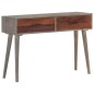 vidaXL Mesa consola de madera maciza de mango gris 110x35x75 cm vidaXL Mesa consola de madera maciza de mango gris 110x35x75 cm