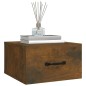 vidaXL Mesita de noche de pared roble ahumado 35x35x20 cm  