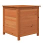 vidaXL Baúl para cojines madera de abeto maciza marrón 50x50x56 cm vidaXL Baúl para cojines madera de abeto maciza marrón 50x50x56 cm