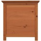vidaXL Baúl para cojines madera de abeto maciza marrón 50x50x56 cm vidaXL Baúl para cojines madera de abeto maciza marrón 50x50x56 cm