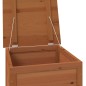 vidaXL Baúl para cojines madera de abeto maciza marrón 50x50x56 cm vidaXL Baúl para cojines madera de abeto maciza marrón 50x50x56 cm