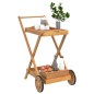 vidaXL Carrito camarera madera maciza de acacia 54x87x90 cm