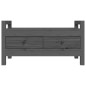 vidaXL Banco de recibidor madera maciza de pino gris 80x40x43 cm vidaXL Banco de recibidor madera maciza de pino gris 80x40x43 cm