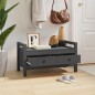 vidaXL Banco de recibidor madera maciza de pino gris 80x40x43 cm vidaXL Banco de recibidor madera maciza de pino gris 80x40x43 cm