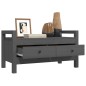 vidaXL Banco de recibidor madera maciza de pino gris 80x40x43 cm vidaXL Banco de recibidor madera maciza de pino gris 80x40x43 cm