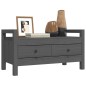 vidaXL Banco de recibidor madera maciza de pino gris 80x40x43 cm vidaXL Banco de recibidor madera maciza de pino gris 80x40x43 cm