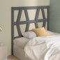 vidaXL Cabecero de cama madera maciza de pino gris 96x4x100 cm vidaXL Cabecero de cama madera maciza de pino gris 96x4x100 cm