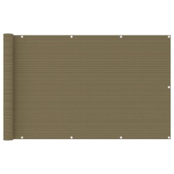 vidaXL Toldo para balcón HDPE gris taupe 120x400 cm 