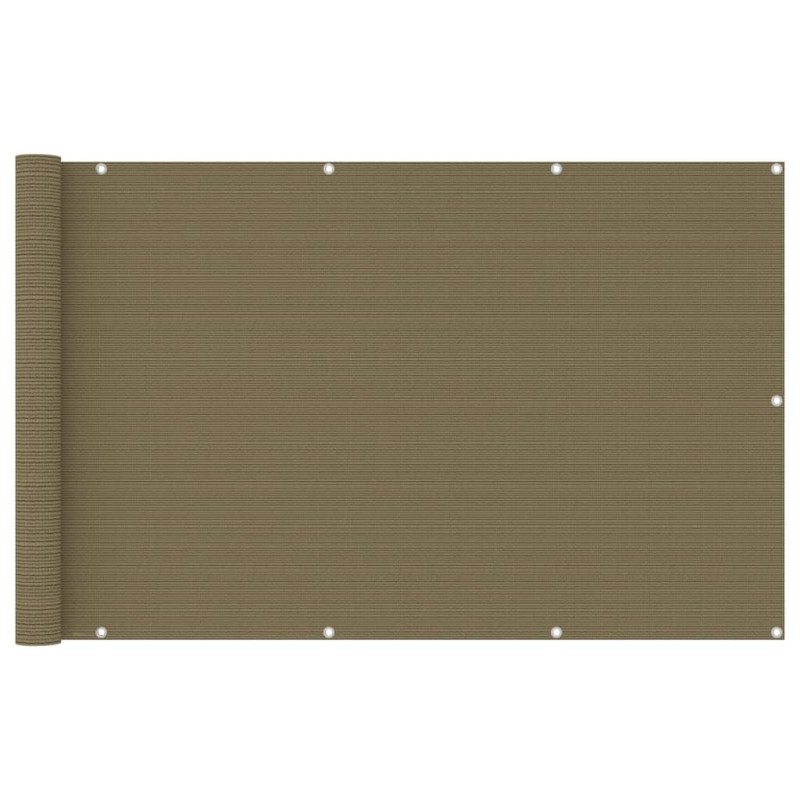 vidaXL Toldo para balcón HDPE gris taupe 120x400 cm vidaXL Toldo para balcón HDPE gris taupe 120x400 cm