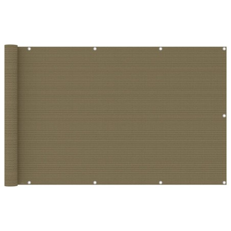 vidaXL Toldo para balcón HDPE gris taupe 120x400 cm 