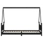 vidaXL Estructura de cama para niños madera de pino negro 80x200 cm vidaXL Estructura de cama para niños madera de pino negro 80x200 cm