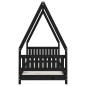 vidaXL Estructura de cama para niños madera de pino negro 80x200 cm vidaXL Estructura de cama para niños madera de pino negro 80x200 cm