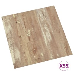 vidaXL Lamas para suelo autoadhesivas 55 uds PVC 5,11 m² marrón