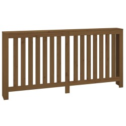 vidaXL Cubierta radiador madera maciza pino marrón miel 169x19x84 cm