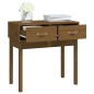 vidaXL Mesa consola de madera maciza de pino marrón miel 76,5x40x75 cm vidaXL Mesa consola de madera maciza de pino marrón miel 76,5x40x75 cm