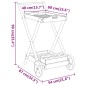 vidaXL Carrito camarera madera maciza de acacia 54x87x90 cm