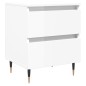 vidaXL Mesitas noche 2 uds madera ingeniería blanco brillo 40x35x50 cm vidaXL Mesitas noche 2 uds madera ingeniería blanco brillo 40x35x50 cm