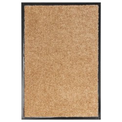 vidaXL Felpudo lavable crema 40x60 cm