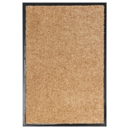 vidaXL Felpudo lavable crema 40x60 cm