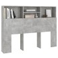 vidaXL Mueble cabecero gris hormigón 140x19x103,5 cm vidaXL Mueble cabecero gris hormigón 140x19x103,5 cm