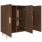 vidaXL Aparador de madera de ingeniería marrón roble 90x34x80 cm vidaXL Aparador de madera de ingeniería marrón roble 90x34x80 cm