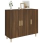 vidaXL Aparador de madera de ingeniería marrón roble 90x34x80 cm vidaXL Aparador de madera de ingeniería marrón roble 90x34x80 cm