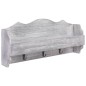 vidaXL Perchero de pared de madera gris 50x10x23 cm vidaXL Perchero de pared de madera gris 50x10x23 cm