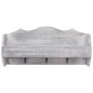vidaXL Perchero de pared de madera gris 50x10x23 cm vidaXL Perchero de pared de madera gris 50x10x23 cm