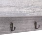 vidaXL Perchero de pared de madera gris 50x10x23 cm vidaXL Perchero de pared de madera gris 50x10x23 cm